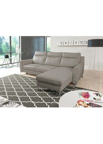 Livetastic , Schlammfarben , Textil, Leder , Echtleder , Rindleder , L-Form , 236x168 cm , Made in EU , Bettkasten erh&auml;ltlich, Lederauswahl, seitenverkehrt erh&auml;ltlich, Bettfunktion erh&auml;ltlich, R&uuml;cken echt , Wohnzimmer, Sofas & Couches, Schlafsofas, Ecksofas mit Schlaffunktion