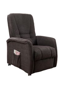 Livetastic , Dunkelbraun , Textil , 77x107x88 cm , Stoffauswahl, Relaxfunktion, Netzbetrieb , Wohnzimmer, Sessel, Fernsehsessel