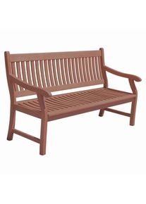 Gardenson , Eukalyptusholzfarben , Holz , Eukalyptusholz , massiv , 68x90x158 cm , FSC MIX , mit R&uuml;ckenlehne , Gartenm&ouml;bel, Gartenb&auml;nke