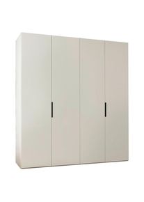 Mid.you , Wei&szlig; , Holzwerkstoff , 2 F&auml;cher , 200x216x58 cm , Schlafzimmer, Kleiderschr&auml;nke, Dreht&uuml;renschr&auml;nke