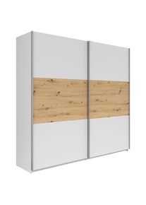 M&Ouml;BELIX M&ouml;belix , Wei&szlig;, Eiche Artisan , Holzwerkstoff , 2 F&auml;cher , 218x210x59 cm ,