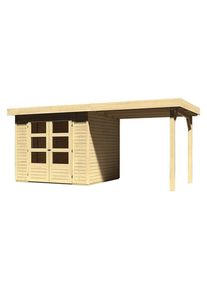 Karibu , Naturfarben , Holz , Fichte , teilmassiv , 482x211x217 cm , Freizeit im Garten, Gartenbauten, Gartenh&auml;user