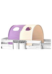 Mid.you , Lila, Beige , Metall, Textil , Uni , 100x73x87 cm , Kinder- & Jugendzimmer, Kinderbetten, Kinderbett-Zubeh&ouml;r