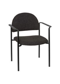 Mid.you , Schwarz, Dunkelgrau , Textil , 55x84x42 cm , stapelbar, ergonomische R&uuml;ckenlehne , B&uuml;rom&ouml;bel, B&uuml;rost&uuml;hle, Besucherst&uuml;hle