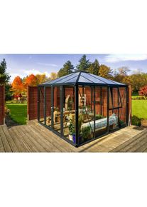 M&Ouml;BELIX M&ouml;belix , Schwarz , Metall, Kunststoff, Glas , 317x264.5x321.5 cm , Freizeit im Garten, Gartenpflege, Gew&auml;chsh&auml;user