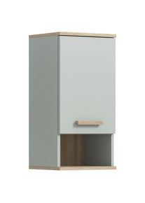 Mid.you , Eichefarben, Hellgr&uuml;n , Holzwerkstoff , 1 F&auml;cher , 34x68x28 cm , FSC MIX , h&auml;ngend , Badezimmer, Badezimmerm&ouml;bel, Badezimmerschr&auml;nke, H&auml;ngeschr&auml;nke Bad