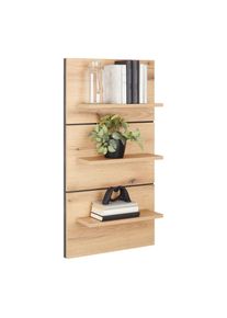 M&Ouml;BELIX , Eichefarben , Holzwerkstoff , 50x95.5x18.2 cm , Garderobe, Wandhaken & Paneele, Wandgarderobe