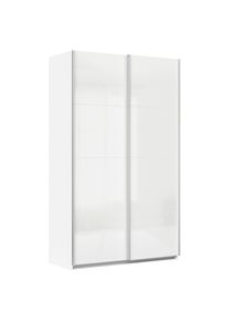 M&Ouml;BELIX M&ouml;belix , Wei&szlig;, Wei&szlig; Hochglanz , Holzwerkstoff , 4 F&auml;cher , 136x229x62 cm , Blauer Engel, Goldenes M, Made in Germany , Schlafzimmer, Kleiderschr&auml;nke, Schwebet&uuml;renschr&auml;nke