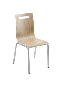 Mid.you , Eichefarben , Holz, Metall , Eiche , furniert , 48x87x55 cm , stapelbar, abwischbar , B&uuml;rom&ouml;bel, B&uuml;rost&uuml;hle, Besucherst&uuml;hle