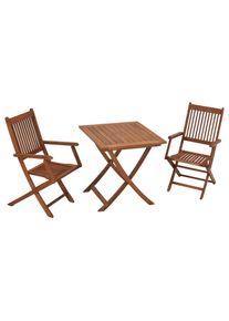 Gardenson , Naturfarben , Holz , Eukalyptusholz , massiv , Tisch klappbar, Stuhl klappbar , Gartenm&ouml;bel, Balkonm&ouml;bel, Balkonm&ouml;bel-Sets