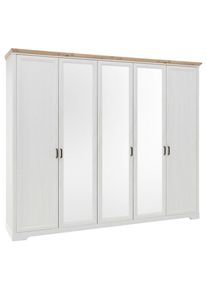 M&Ouml;BELIX M&ouml;belix , Wei&szlig;, Eiche Artisan , Holzwerkstoff , 6 F&auml;cher , 0 Schublade(n) Schubladen , 264x220x64 cm , Beim&ouml;bel erh&auml;ltlich ,