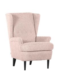 Mid.you , Rosa , Textil , Buche , massiv , 72x104x85 cm , Made in EU , Wohnzimmer, Sessel, Ohrensessel