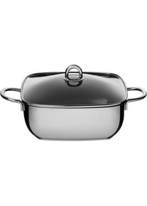 Silit , Edelstahlfarben , Metall , quadratisch , 29x10x29 cm , Silitherm&reg;-Allherdboden ,
