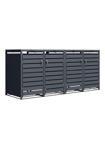 Ambia Garden , Anthrazit , Metall , 80x116x264 cm , Gr&uuml;ner Punkt, Europ&auml;ischer Sicherheitsstandard , Ordnen & Aufbewahren, Boxen & K&ouml;rbe, Aufbewahrungsboxen