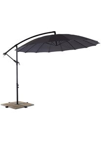 Ondega , Anthrazit , Metall, Kunststoff , 258 cm , h&ouml;henverstellbar , Gartenm&ouml;bel, Sonnenschutz, Sonnenschirme