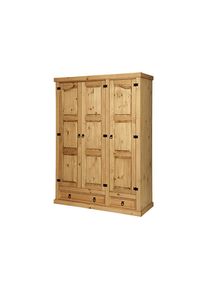 Livetastic , Honig , Holz , Kiefer , massiv , 4 F&auml;cher , 2 Schublade(n) Schubladen , 151x205x56 cm , Schlafzimmer, Kleiderschr&auml;nke, Dreht&uuml;renschr&auml;nke