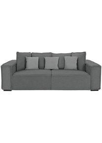 Luca Bessoni , Grau, Hellgrau , Holz , massiv, Hartholz , 244x62x117 cm , Made in EU , Armteil links, Armteil rechts , Wohnzimmer, Sofas & Couches, Sofas, Big Sofas