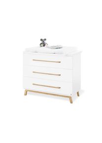 Pinolino , Wei&szlig; , Holz, Holzwerkstoff , Esche,Esche , massiv,massiv , 115x106x79 bzw 58 cm , Baby, Babyzimmer, Wickelkommoden