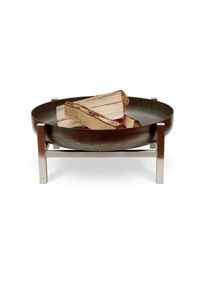 M&Ouml;BELIX M&ouml;belix , Edelstahlfarben, Rostfarben , Metall , 63x25x63 cm , Gr&uuml;ner Punkt, Made in Europe, Handmade in Europe , hitzebest&auml;ndig ,