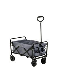 Homezone , Anthrazit, Schwarz , Metall, Kunststoff , 46x95x76 cm , Freizeit, Camping, Bollerwagen