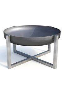 M&Ouml;BELIX M&ouml;belix , Edelstahlfarben, Rostfarben , Metall , 63x35x63 cm , Gr&uuml;ner Punkt, Made in Europe, Handmade in Europe , hitzebest&auml;ndig ,