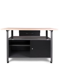 M&Ouml;BELIX M&ouml;belix , Grau , Holz, Metall , Buche , massiv , 120x85x60 cm , T&Uuml;V-gepr&uuml;ft, FSC , h&ouml;henverstellbar , Baumarkt, Werkstatteinrichtung, Werkb&auml;nke