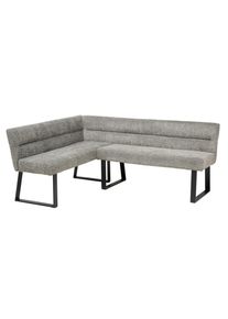 Mid.you , Grau , Metall, Textil , L-Form , 190x150 cm , Esszimmer, B&auml;nke, Polsterb&auml;nke