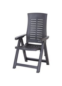 Luca Bessoni , Anthrazit , Kunststoff , 62x108x58 cm , GS-gepr&uuml;ft, Made in Italy , Gartenm&ouml;bel, Gartensessel, Gartenst&uuml;hle