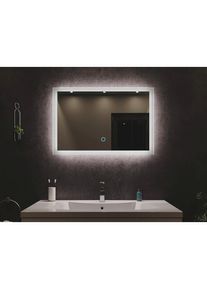 Mid.you , Glas , rechteckig , 80x53x3.2 cm , Kleinm&ouml;bel, Spiegel, Beleuchtete Spiegel