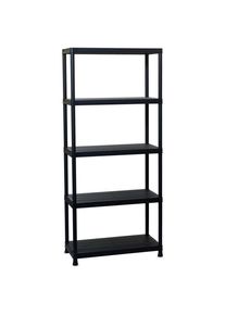 M&Ouml;BELIX M&ouml;belix , Schwarz , Kunststoff , 5 F&auml;cher , 80x180x40 cm , stehend , Freizeit im Garten, Gartenaccessoires