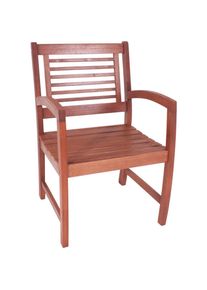 Gardenson , Eukalyptusholzfarben , Holz , Eukalyptusholz , Hartholz , 56x90x59 cm , wetterbest&auml;ndig, inklusive Armlehnen , Gartenm&ouml;bel, Gartensessel, Gartenst&uuml;hle