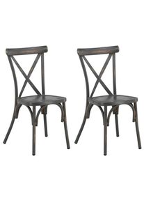 Gardenson , Schwarz , Metall , 48x88x48 cm , abwischbar , Gartenm&ouml;bel, Gartensessel, Gartenst&uuml;hle