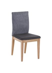 M&Ouml;BELIX M&ouml;belix , Grau , Holz, Textil , Buche , massiv , 45x90x52 cm , Esszimmer, Esszimmerst&uuml;hle, Holzst&uuml;hle