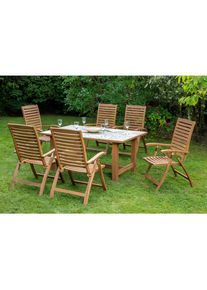 Gardenson , Akaziefarben , Holz , Akazie , massiv , 63x114x95 cm , FSC , klappbar , Gartenm&ouml;bel, Gartensessel, Gartenst&uuml;hle