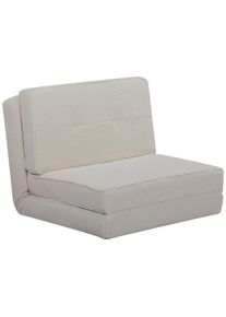 Mid.you , Wei&szlig; , Textil , 74x61.5x80 cm , Liegefunktion , Wohnzimmer, Sofas & Couches, Schlafsofas, Schlafsessel