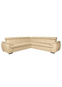 Livetastic , Beige , Leder , Echtleder , Rindleder , 265x265 cm , Made in EU , Lederauswahl, Bettfunktion erh&auml;ltlich, R&uuml;cken echt , Wohnzimmer, Sofas & Couches, Schlafsofas, Ecksofas mit Schlaffunktion