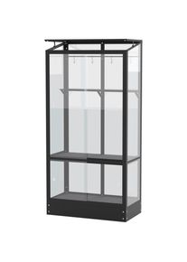 M&Ouml;BELIX M&ouml;belix , Schwarz , Metall, Glas , 81.2x165.5x81.2 cm , Freizeit im Garten, Gartenpflege, Gew&auml;chsh&auml;user