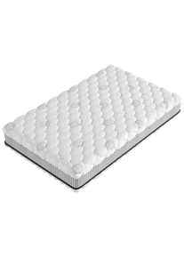 P & B , Schwarz, Wei&szlig; , Textil , H2 + H3 , 100x200 cm , Made in EU , Bezug abnehmbar/waschbar, Ober- und Unterseite versteppt, Massagewirkung, Wendematratze , Schlafzimmer, Matratzen, Viscomatratzen