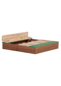 Ambia Garden , Braun, Gr&uuml;n , Holz , Hemlocktanne , 120x20x120 cm , Gr&uuml;ner Punkt, EN 71, Europ&auml;ischer Sicherheitsstandard, FSC 100% , Sitzfl&auml;che, zusammenklappbar, mit Holzschutz vorbehandelt , Spielwaren, Outdoorspielzeug, Gartenspielzeug