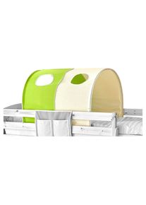 Mid.you , Gr&uuml;n, Beige , Metall, Textil , Uni , 100x73x87 cm , Kinder- & Jugendzimmer, Kinderbetten, Kinderbett-Zubeh&ouml;r