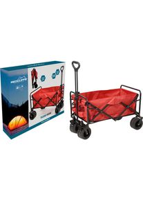 M&Ouml;BELIX M&ouml;belix , Rot, Schwarz , Metall, Kunststoff, Textil , 87x74x18 cm , Freizeit, Camping, Bollerwagen