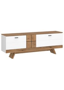 M&Ouml;BELIX M&ouml;belix , Wei&szlig;, Eichefarben , Holzwerkstoff , 162x61.4x45 cm , Wohnzimmer, TV-M&ouml;bel, TV- & Lowboards