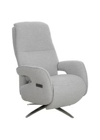 M&Ouml;BELIX M&ouml;belix , Hellgrau , Holz, Metall, Textil , Pappel , Sperrholz , 74x115x92 cm , Relaxfunktion , Wohnzimmer, Sessel, Relaxsessel