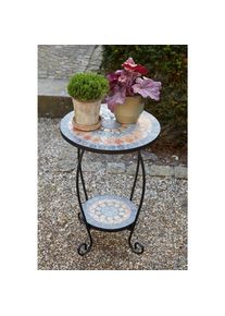 siena GARDEN , Mehrfarbig, Schwarz , Metall, Keramik , Mosaik , rund , 41x59x41 cm , wetterbest&auml;ndig , Freizeit im Garten, Gartenaccessoires