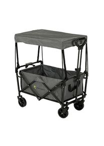 Homezone , Anthrazit, Schwarz , Metall, Kunststoff , 46x95x76 cm , Freizeit, Camping, Bollerwagen
