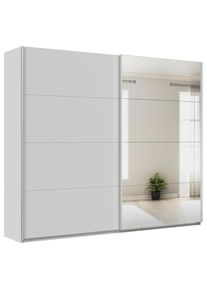 M&Ouml;BELIX M&ouml;belix , Silberfarben, Hellgrau , Holzwerkstoff , 6 F&auml;cher , 271x229x62 cm , Blauer Engel, Goldenes M, Made in Germany , Schlafzimmer, Kleiderschr&auml;nke, Schwebet&uuml;renschr&auml;nke