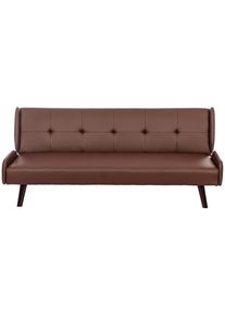 P & B , Braun , Holz, Textil , Pappel,Kautschukholz , Sperrholz,massiv , 185x77x91 cm , Bettfunktion erh&auml;ltlich , Wohnzimmer, Sofas & Couches, Schlafsofas, Schlafsofas