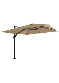 siena GARDEN , Anthrazit, Taupe , Metall , 300x300 cm , 360&deg; drehbar, wetterbest&auml;ndig , Gartenm&ouml;bel, Sonnenschutz, Sonnenschirme