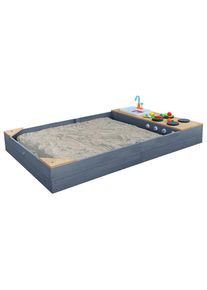 Ambia Garden , Braun, Grau , Holz , Hemlocktanne , 115x21.8x180 cm , EN 71, CE, FSC 100% , hoher Rand , Spielwaren, Outdoorspielzeug, Gartenspielzeug