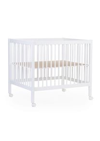 Childhome , Wei&szlig; , Holz , Buche , teilmassiv , 78x82x98 cm , EN 71, Made in Europe , h&ouml;henverstellbar , Baby, Babyzimmer, Laufgitter